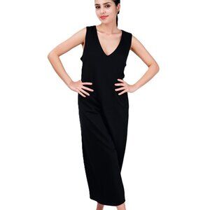Forever 21 + Sizes Deep V Neck Stretch Black Midi Dress. Size 2X